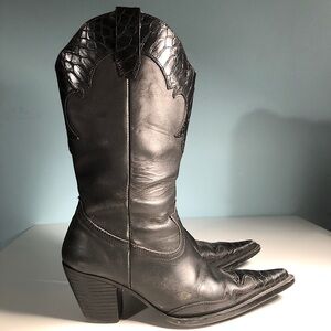 Black cowboy boots
